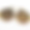 Deux pendentifs support pour cabochons de 12mm 