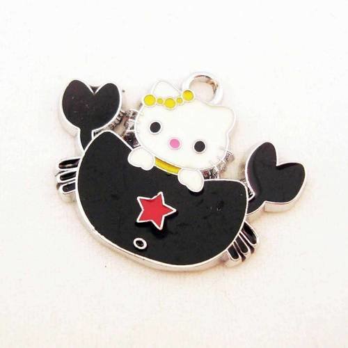 Pendentif hello kitty en émail 30mm x 24mm 