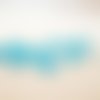 Psm13 - 10 perles précieuses 6x4 turquoise en verre cristal de couleur turquoise 6mm 