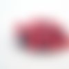 Pac20 - 10 perles ton sur ton de couleur rouge 