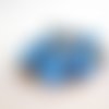Pac101 - 10 perles ton sur ton de couleur bleue 