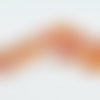 Alg3j - 2 perles précieuse en cristal de verre swarovski rectangle à facettes semi-transparent orange rouge vin 