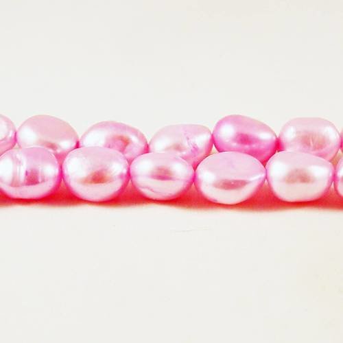 Alg2r - sublime lot de 15 perles de culture d'eau douce de 8-9mm de couleur rose bébé pâle naissance 