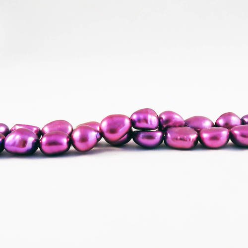 Alg2m - sublime lot de 15 perles de culture d'eau douce de 8-9mm de couleur mauve rose. 