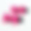 Ad43 - lot de 2 barrettes à cheveux boucle noeud papillon en tissu rose et monture noire 
