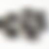 Fc22 - lot de 5 bélières en métal noires à pince 10x8mm
