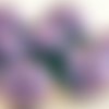 Pd26v - lot de 10 perles en verre de 10mm de couleur violet mauve lilas