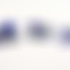 Cbc08d - 10 demi perles cabochon bleu noir oeil grec chance camée rond à coller scrapbook de 10mm 