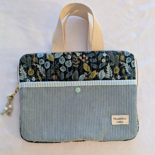 Pochette ipad matelassée avec poignée – housse tablette fleurie rifle paper co