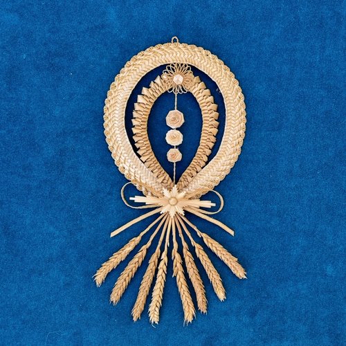 Porte bonheur en paille de froment, cadeau noce de froment