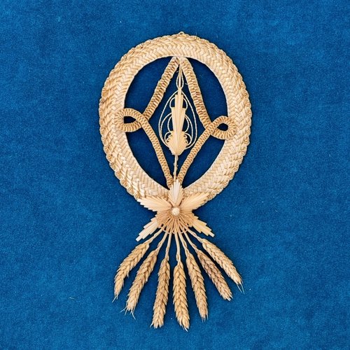Porte bonheur en paille de froment, cadeau noce de froment