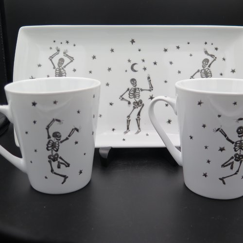 Set petit-déjeuner "les squelettes qui dansent"