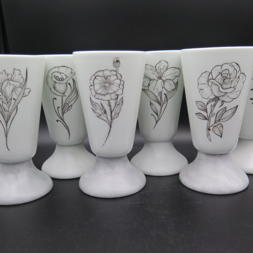 Mazagrans aux fleurs