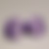 Chouchou élastique mousse avec noeud papillon en tissu ruban satin mauve et violet 