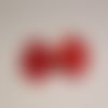 Chouchou élastique mousse avec noeud papillon en tissu ruban satin rouge 