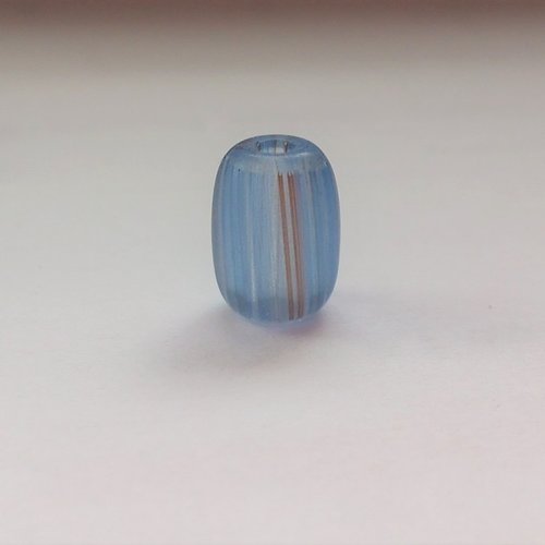 Lot de 20 perles en verre de forme allongée et translucides 10 x 6 mm