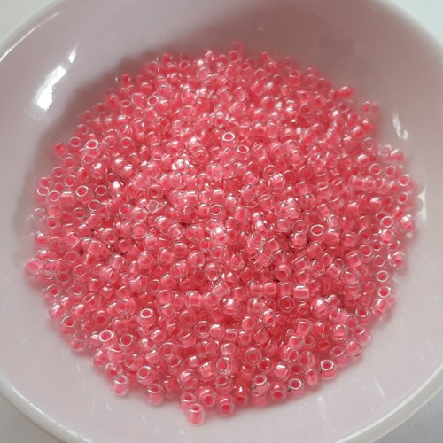 Rocailles régulières roses en verre - matsuno perles japonaises 11/0 sachet de 10g