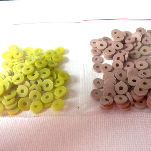 Lot de 100 perles palets rondelles heishi de 6mm, pâte polymère
