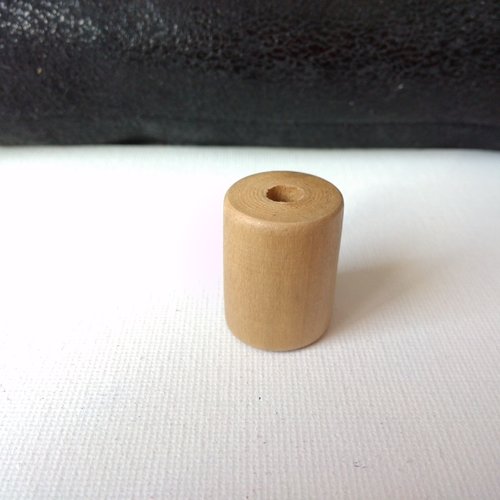Perle en bois naturel en forme de tube, perle macramé, 25x20mm