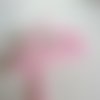 Biais 2cm rayures roses diagonales sur fond blanc 1,90 mètre