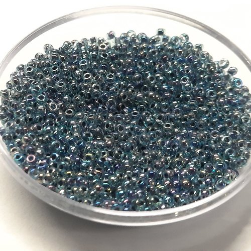 Perles de rocaille rondes miyuki 15/339 bleu aqua - 6grs