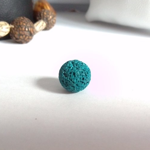 Perle naturelle en lave de roche 12 mm