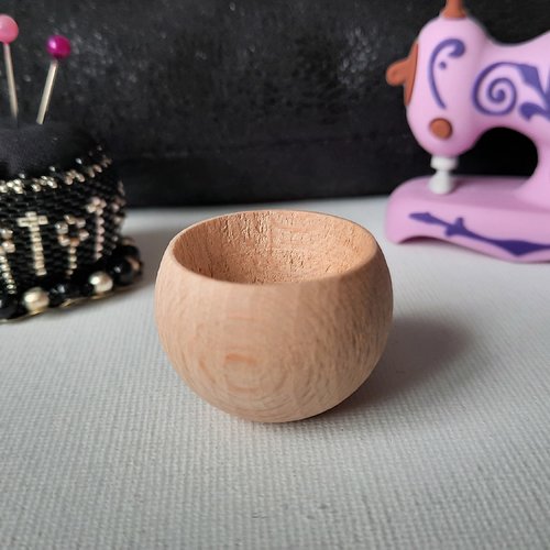 Perle cloche en bois de couleur naturelle 21 x 30 mm - rare