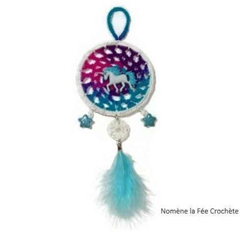 Petit Attrape Reves Multicolore Pour Fille Dreamcatcher Licorne Decoration Pour Chambre D Enfant Ou Ou Voiture Au Crochet Fait Main Un Grand Marche