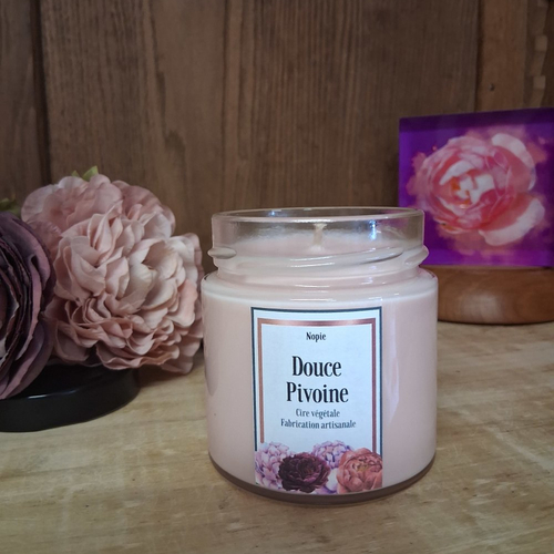 Bougie douce pivoine