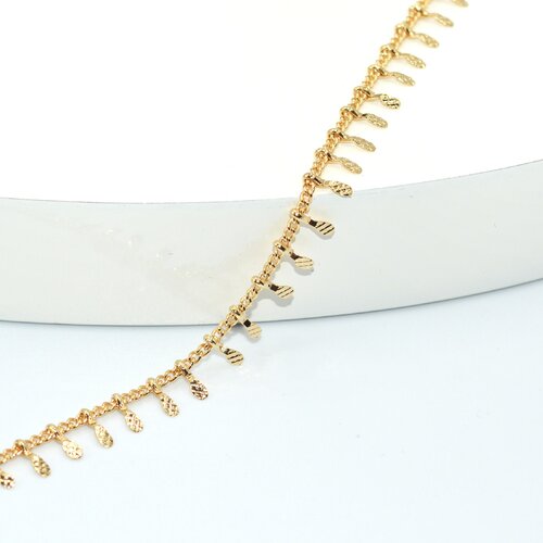 Collier femme minimaliste doré à l'or fin chaîne fine  pampilles cadeau demoiselles  d 'honneur , cadeau pour elle