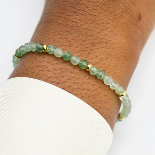 Bracelet femmes en  pierres naturelles  d'aventurine , bijoux faits à la main, boho, bracelet délicat, bracelet minimaliste,