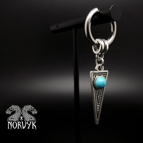 Mono créole viking homme ou femme triangle, boucle d'oreille