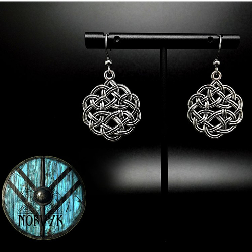 Boucles d'oreilles viking femme entrelacs inspiration lagertha.