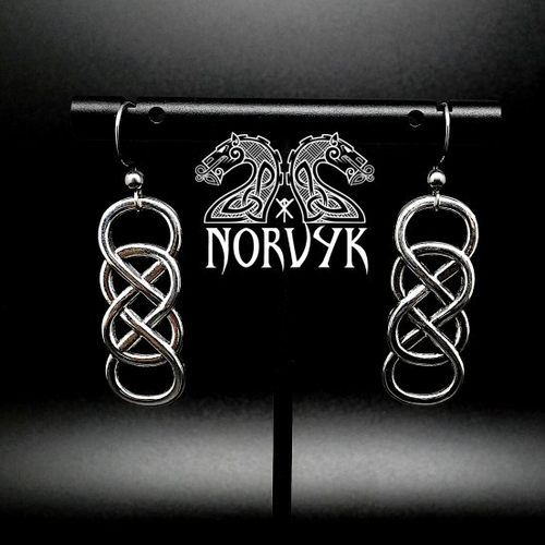 Boucles d'oreilles viking femme entrelacs inspiration lagertha.