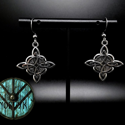 Boucles d'oreilles viking femme entrelacs inspiration lagertha.