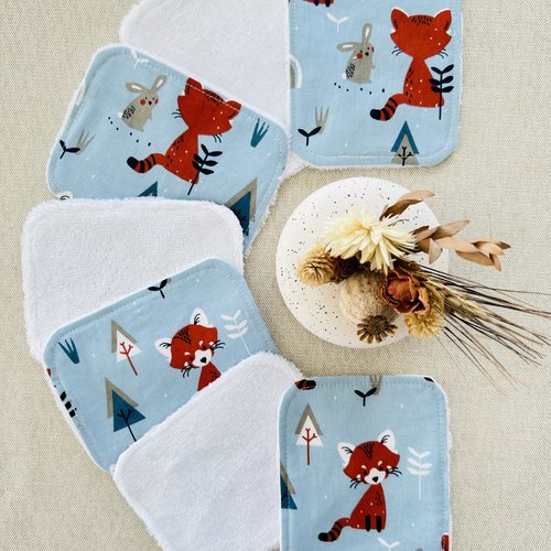 Lot de 7 lingettes lavables