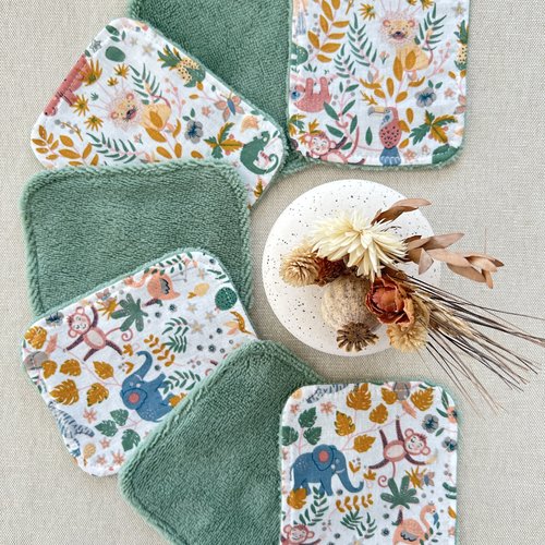 Lot de 7 lingettes lavables