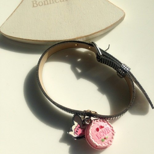 Bracelet velours noir et perles turquoises