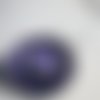 Collier chaîne argenté et son bouton de nacre violet