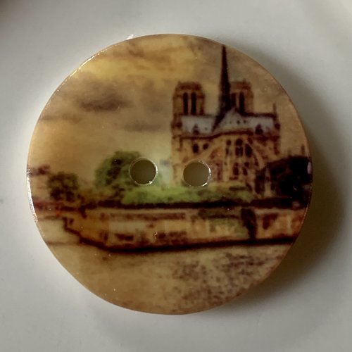 Bouton en nacre 2cm notre dame