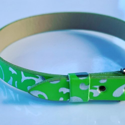 Bracelet simili cuir en vert