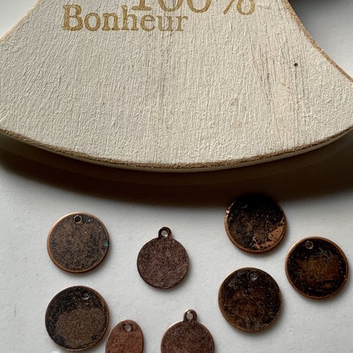 8 pièces ovales cuivre rondes et ovales petits modèles