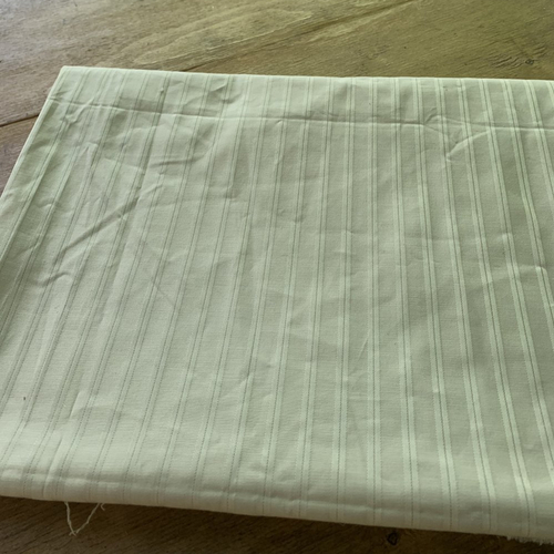 Coupon de tissu écru faux uni rayures en coton 1,05*1,40m
