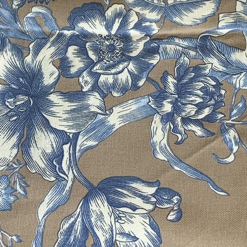 Coupon de tissu fleuri toile d'ameublement en coton 0,55*2,80m