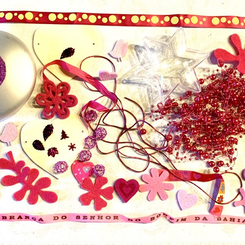 Lot décorations de noël en rose x40  kit noël