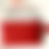 Porte-monnaie feutrine rouge à customiser 12,5cmx8,5cm