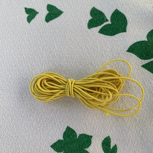 2.80 mètres de cordon élastique jaune diamètre 1mm