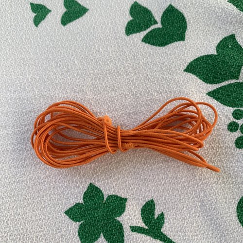 2.5m de cordon élastique orange diamètre 1mm