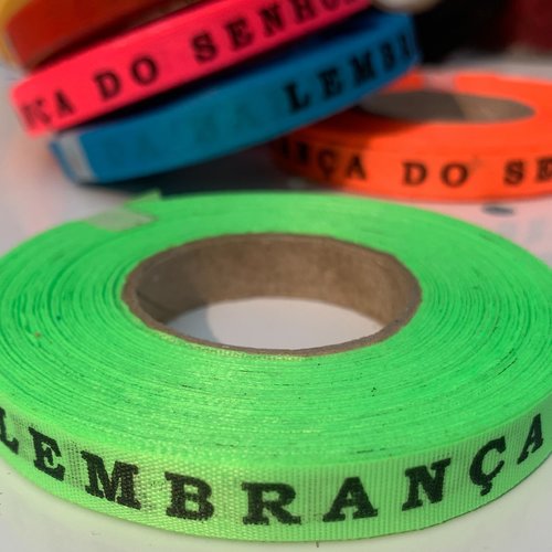 Ruban de 40 cm fitas brésilien de bahia - vert fluo
