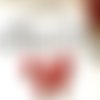 5 perles oiseaux en porcelaine rouge